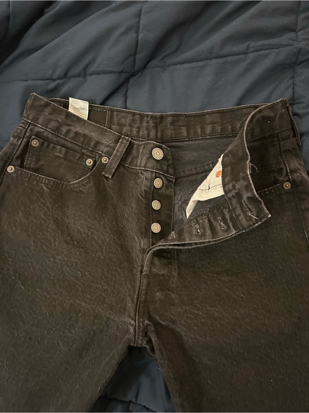 Levi's Black Men's Button-Fly Jean Shorts